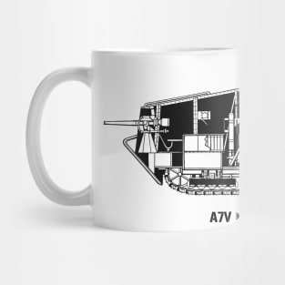 A7V Heavy Tank - WW1 Mug